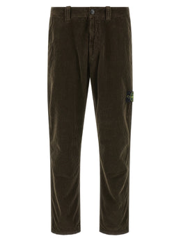 Stone Island Graue Baumwoll-Freizeithose