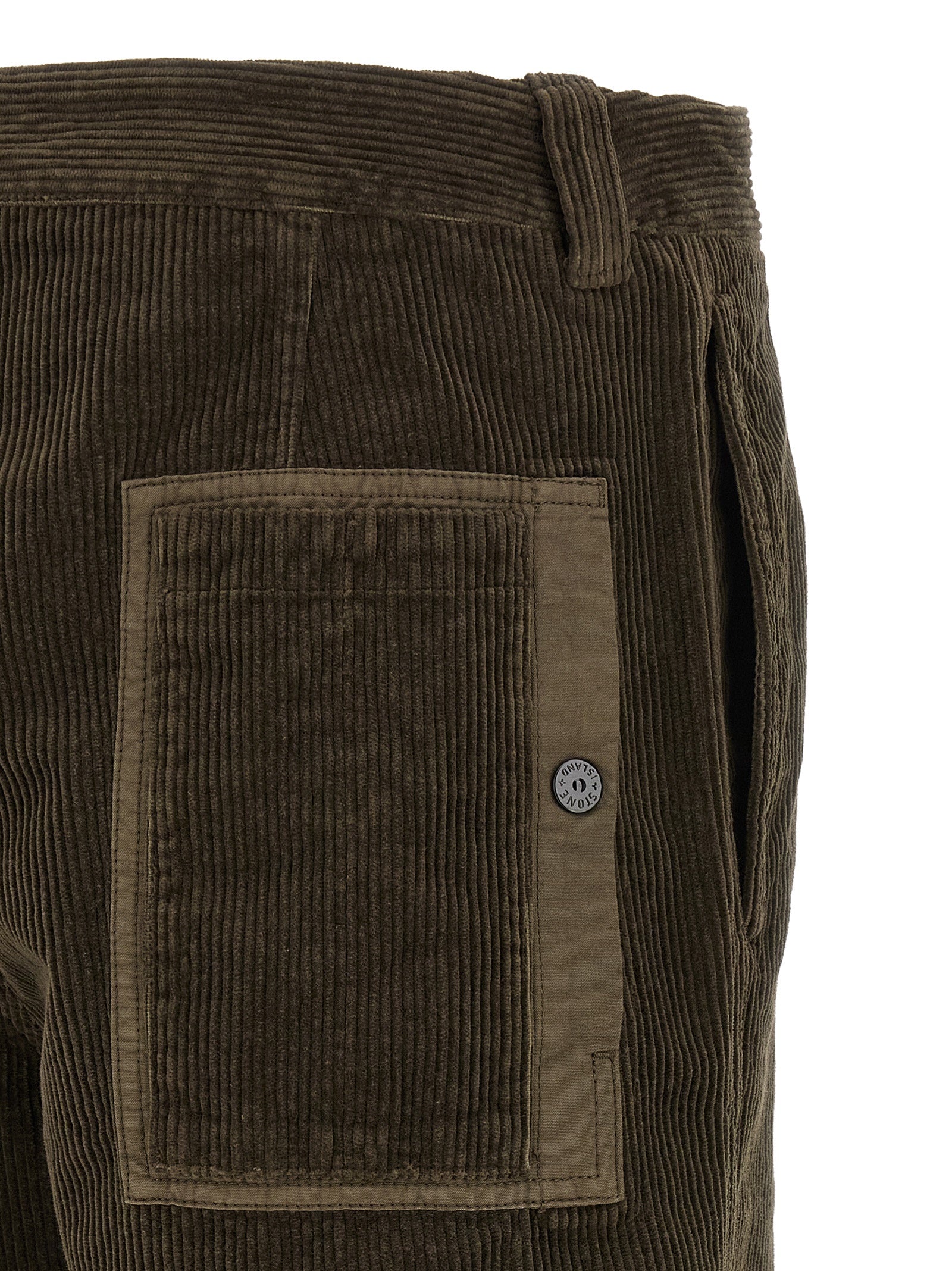 Stone Island Graue Baumwoll-Freizeithose