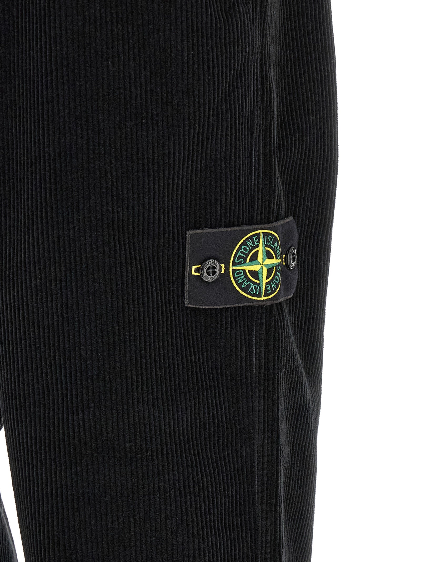 Stone Island Schwarze Baumwoll-Freizeithose