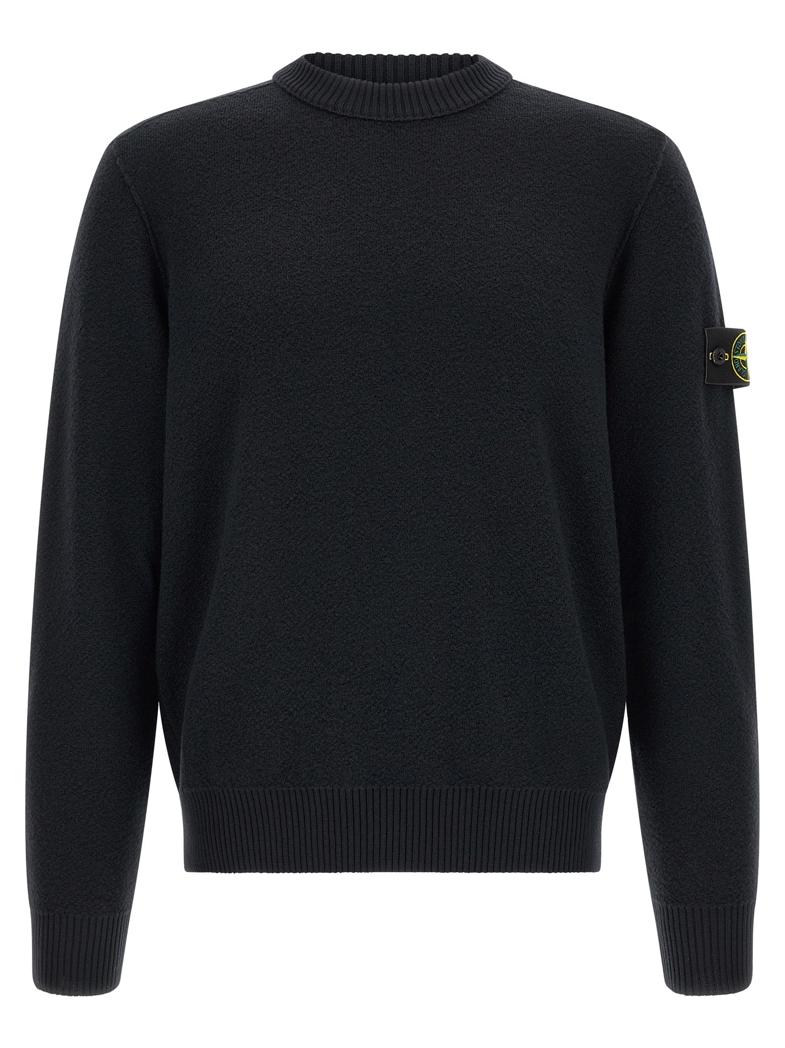 Stone Island Blauer Cardigan aus Schurwolle