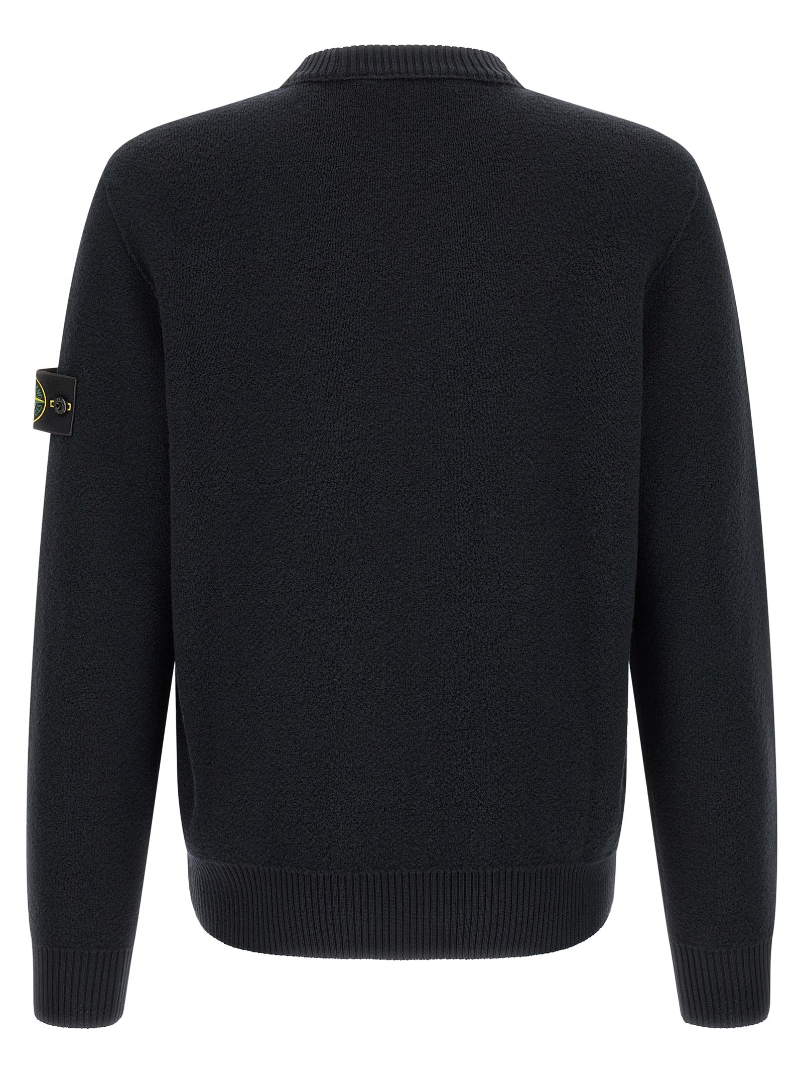 Stone Island Blauer Cardigan aus Schurwolle