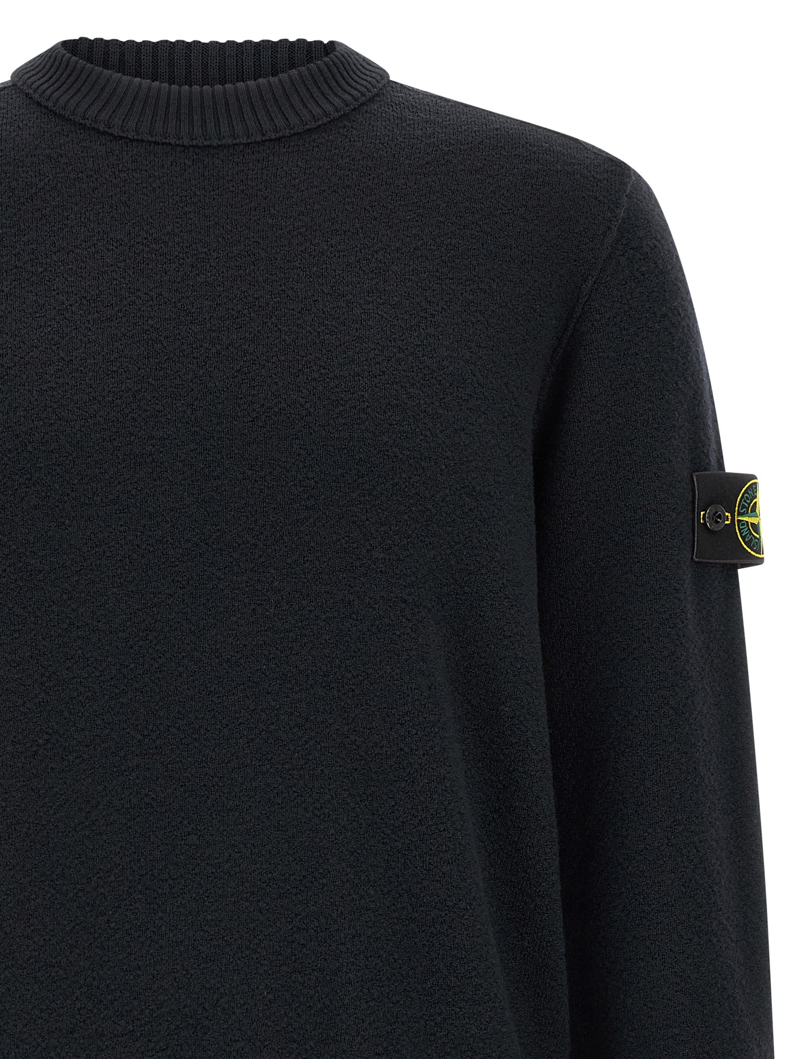 Stone Island Blauer Cardigan aus Schurwolle