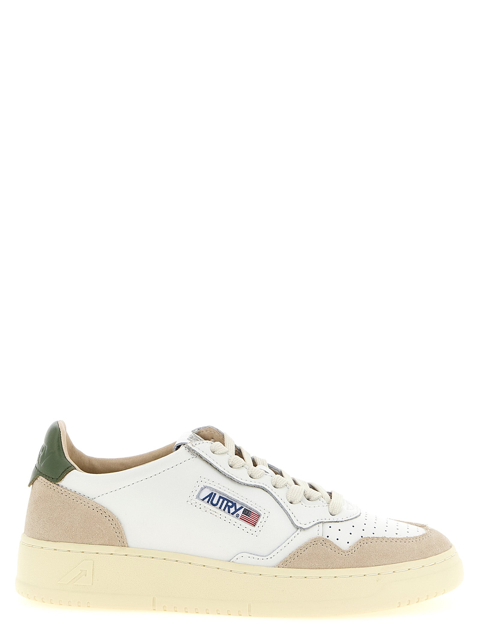 Autry Mehrfarbige Low-Top-Sneaker aus Rindsleder