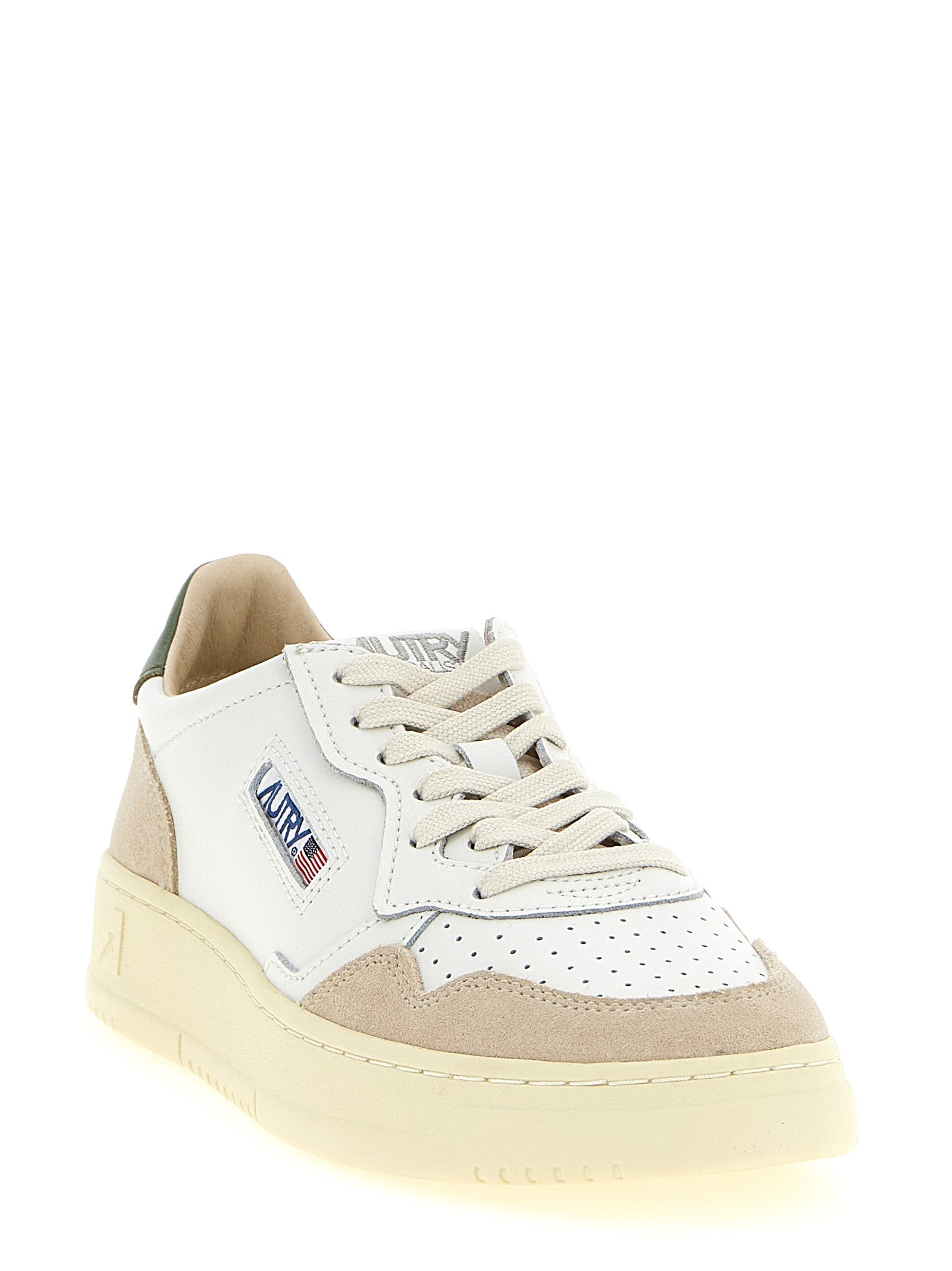 Autry Mehrfarbige Low-Top-Sneaker aus Rindsleder