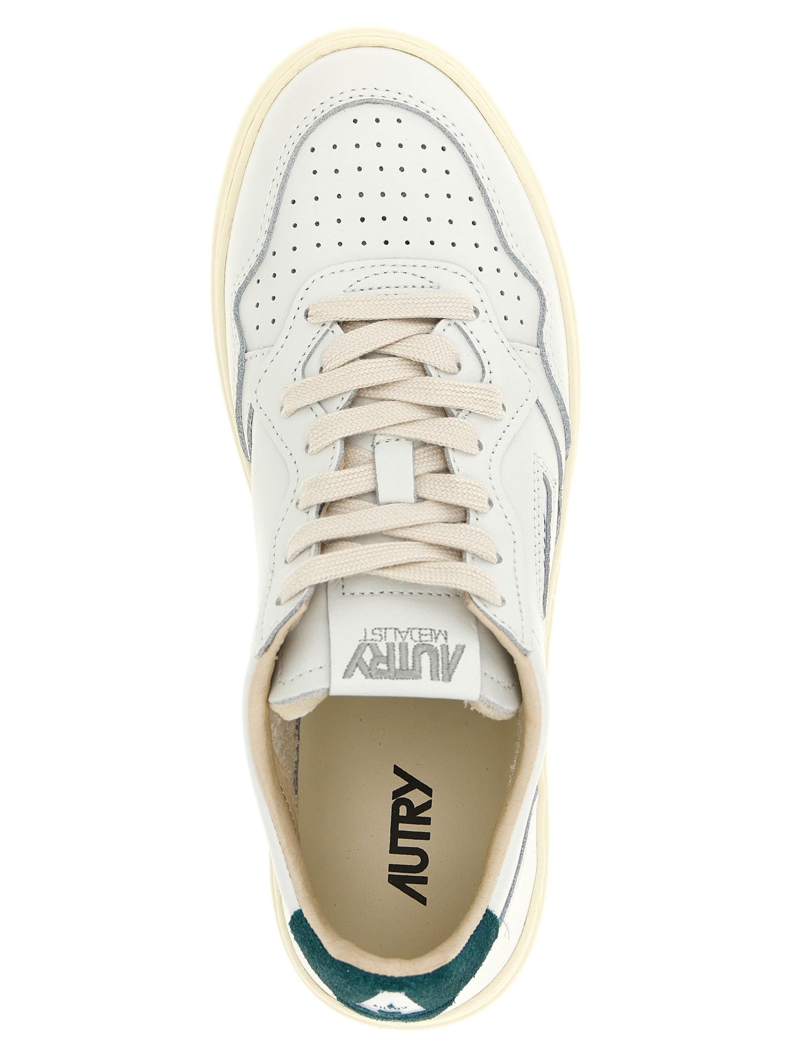 Autry Zweifarbige Low-Top-Sneaker aus Rindsleder