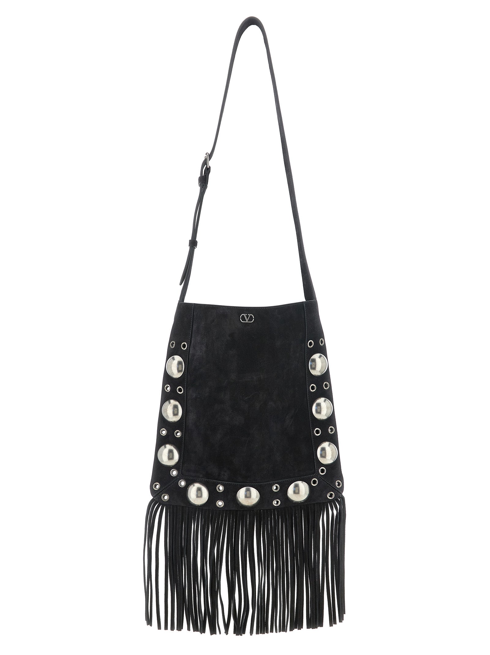 Valentino Garavani Schwarze Kalbsleder-Schultertasche