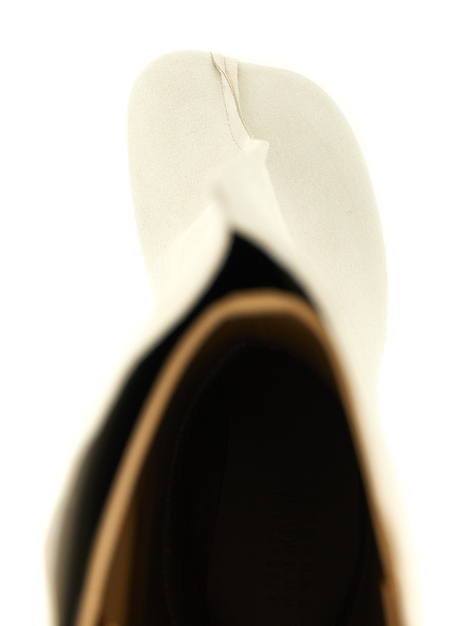 MM6 Maison Margiela Weiße Kniehohe Stiefel aus Rindsleder