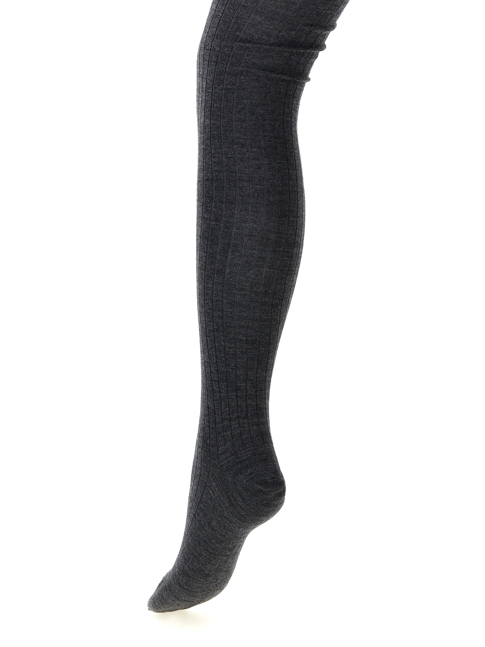 Jil Sander Graue Wollsocken