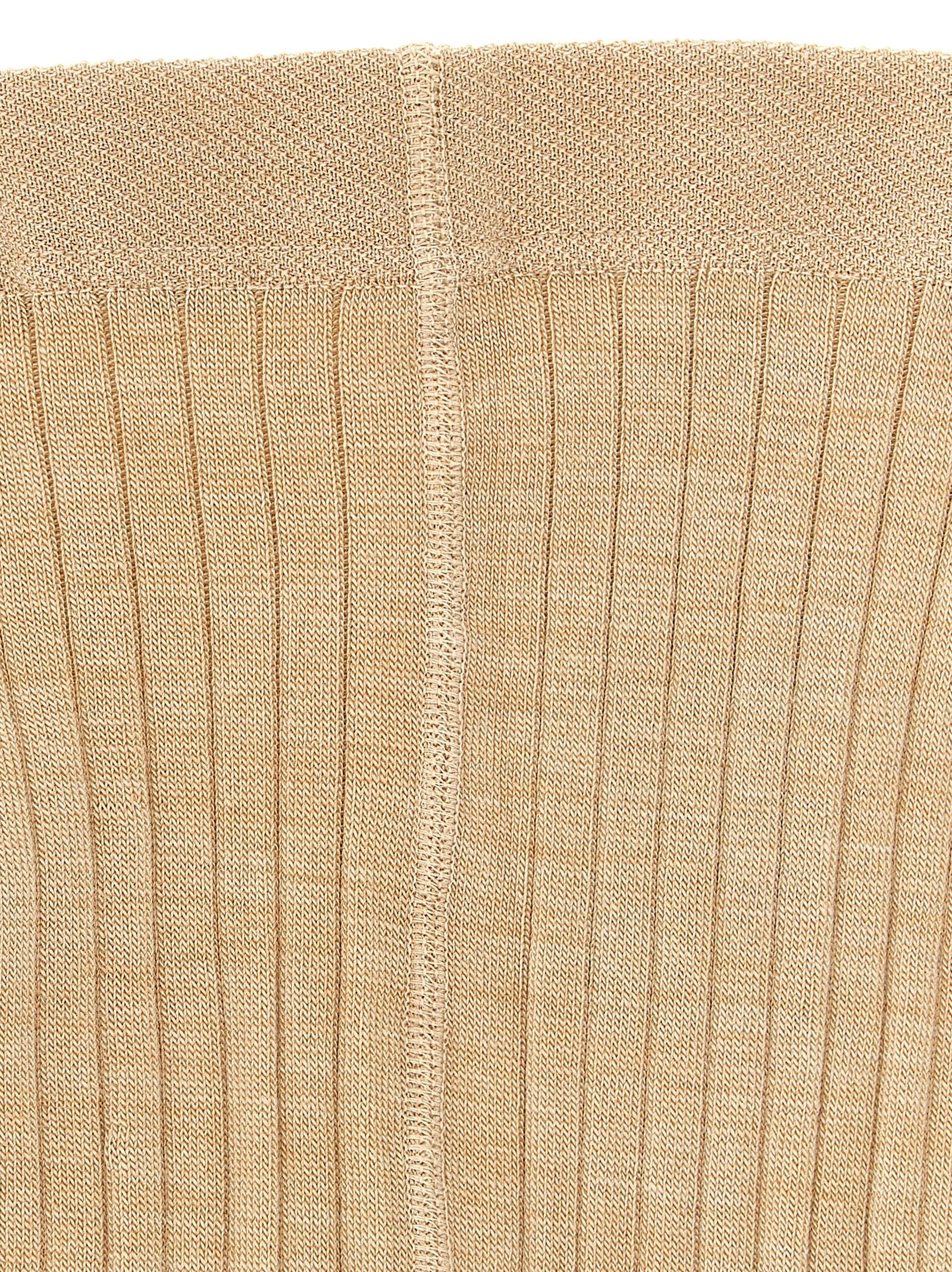 Jil Sander Beige Wollsocken