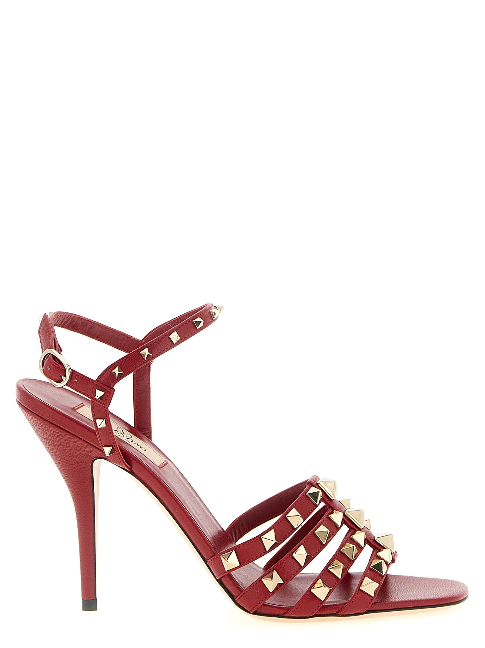 Valentino Garavani Sandaletten mit Stilettoabsatz aus mehrfarbigem Kalbsleder