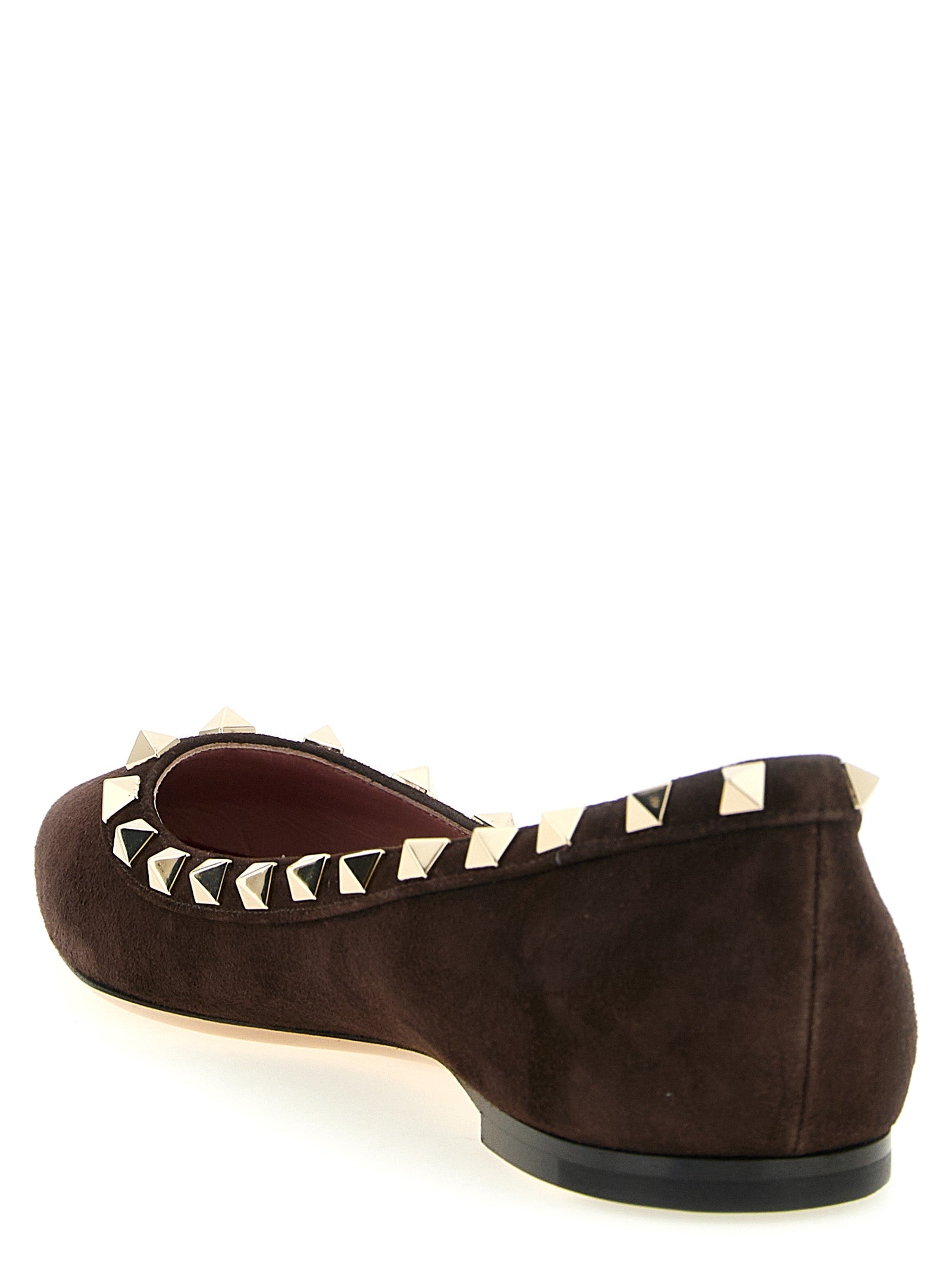 Valentino Garavani Ballerinas aus braunem Kalbsleder