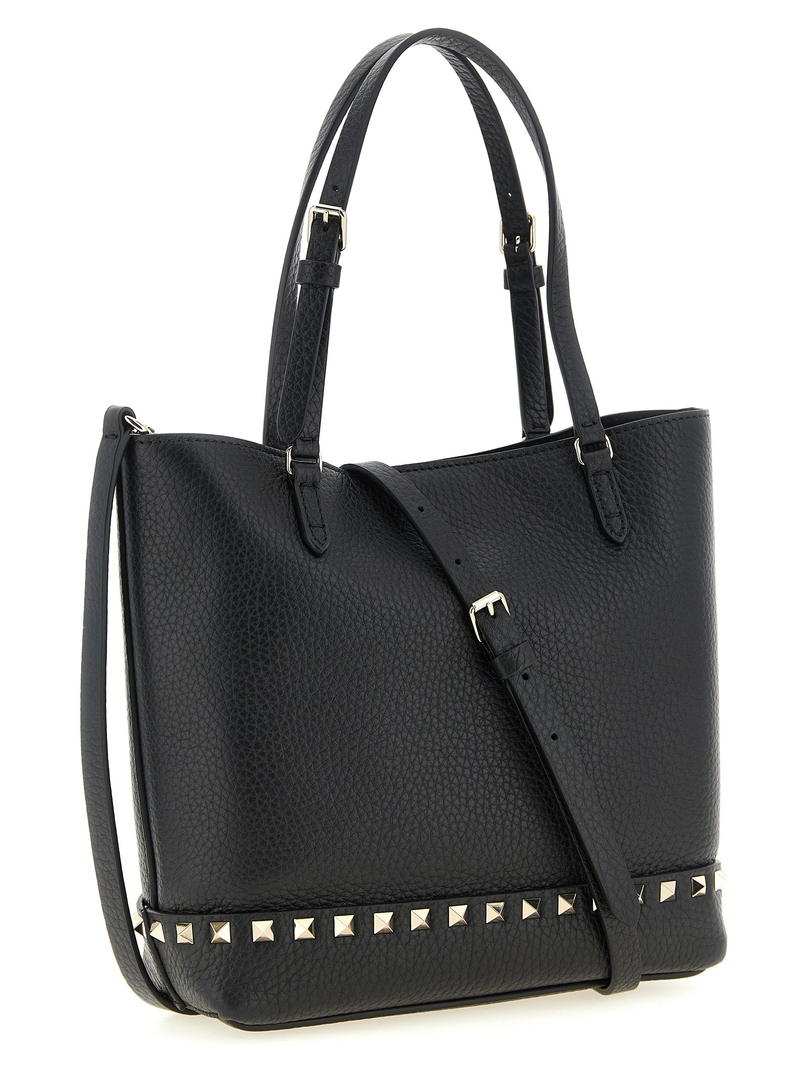 Valentino Garavani Schwarze Kalbsleder-Schultertasche