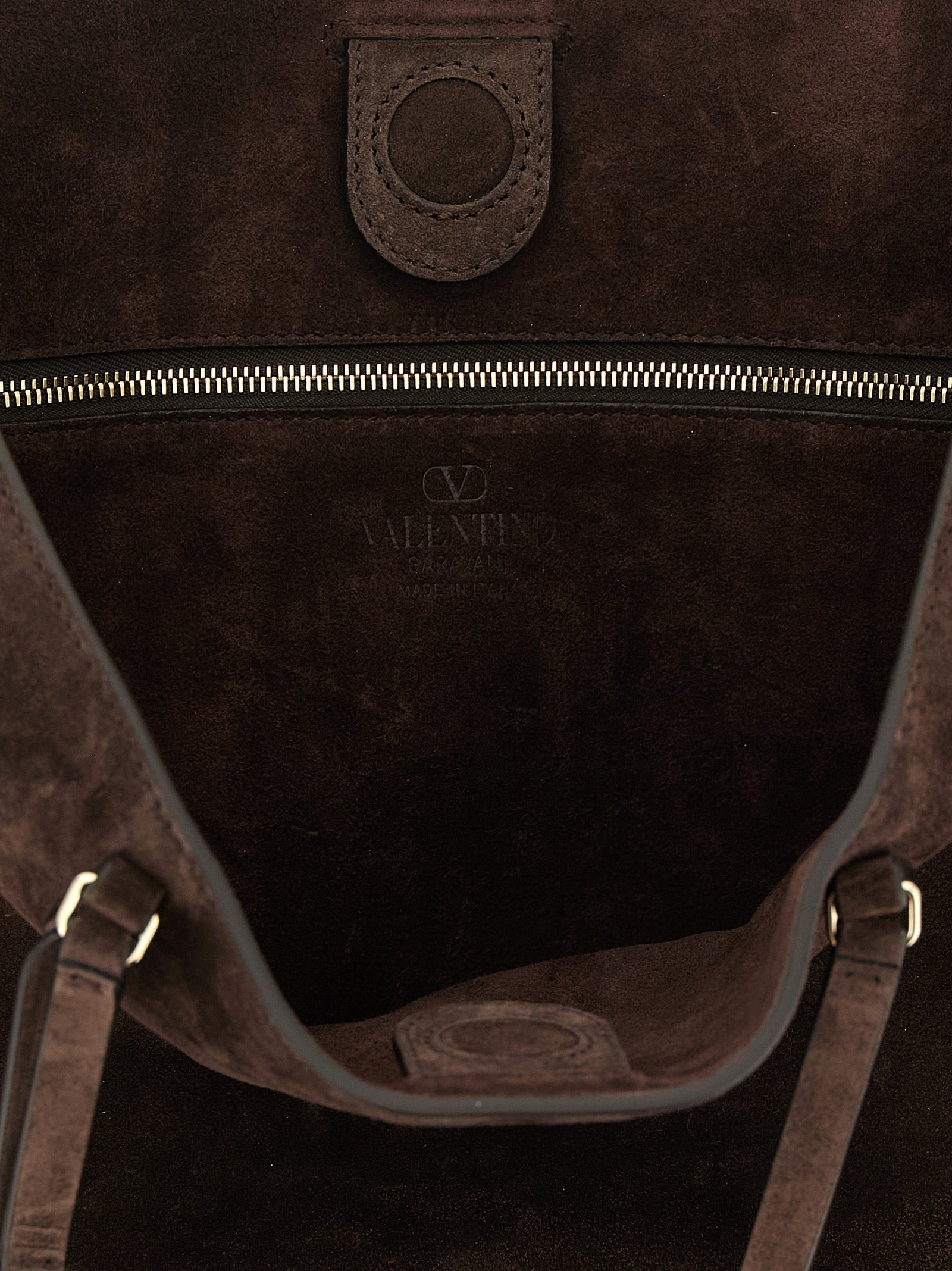 Valentino Garavani Braunes Kalbsleder Damen Crossbody Tasche
