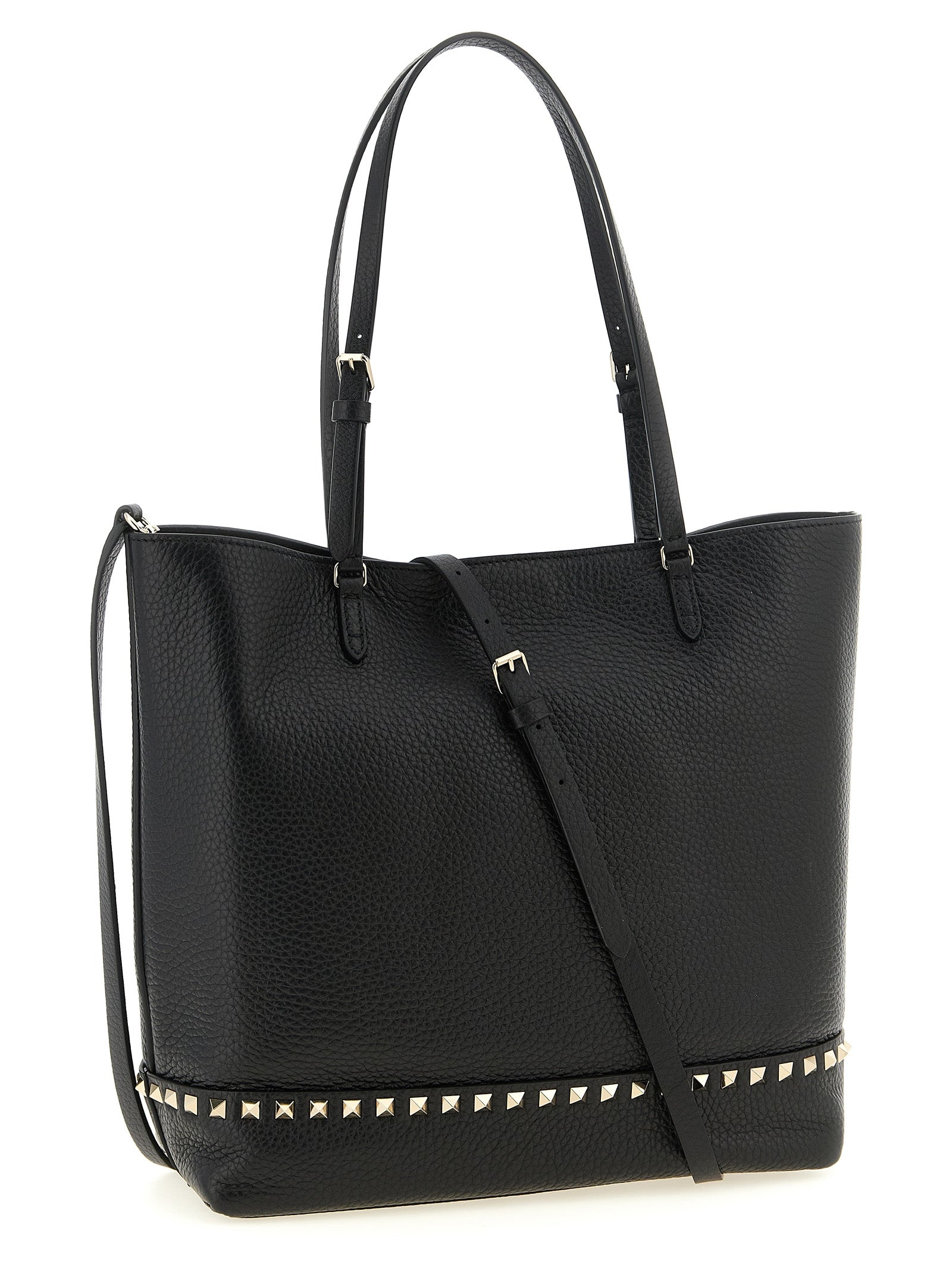Valentino Garavani Schwarze Kalbsleder-Schultertasche