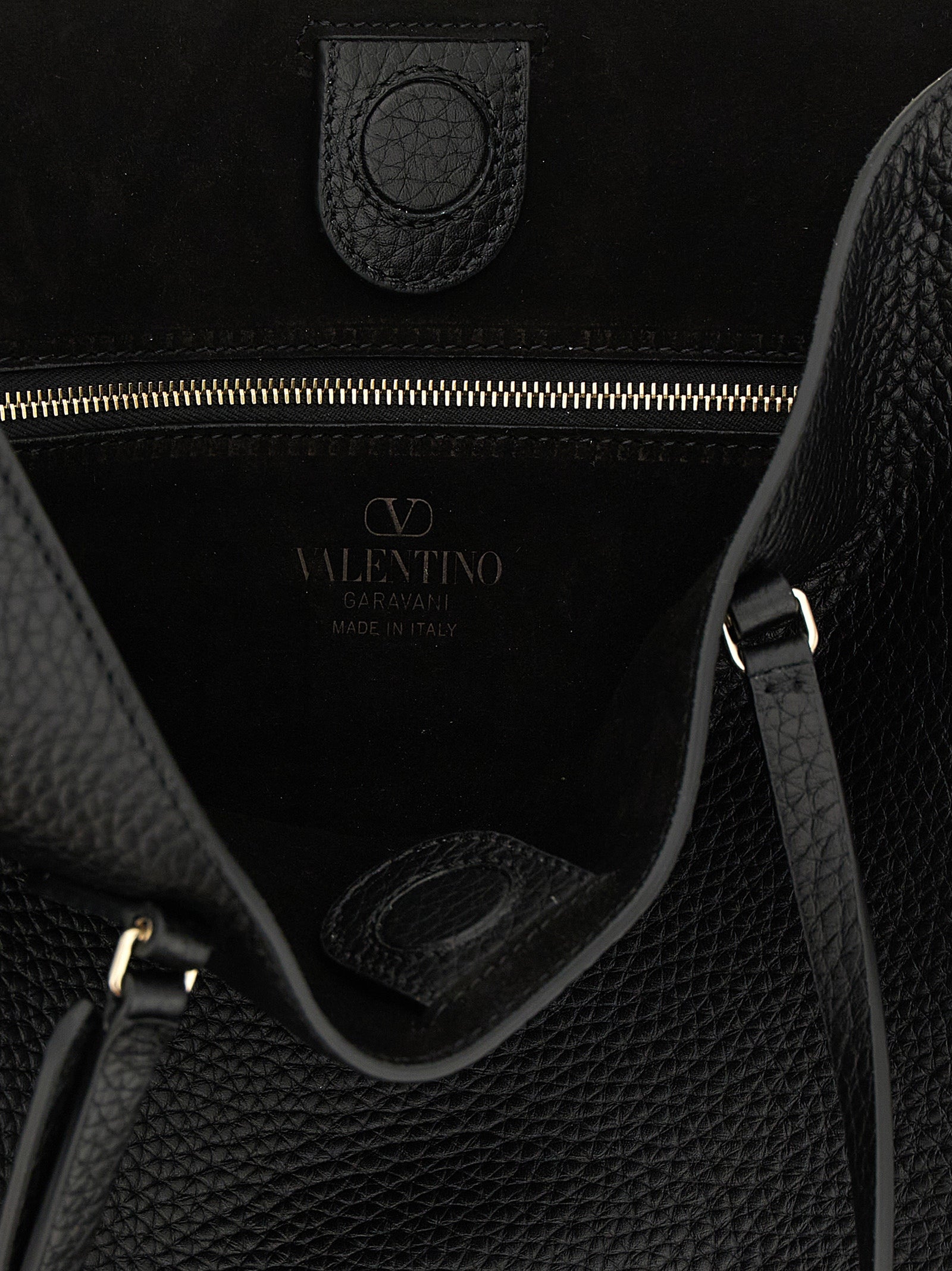 Valentino Garavani Schwarze Kalbsleder-Schultertasche