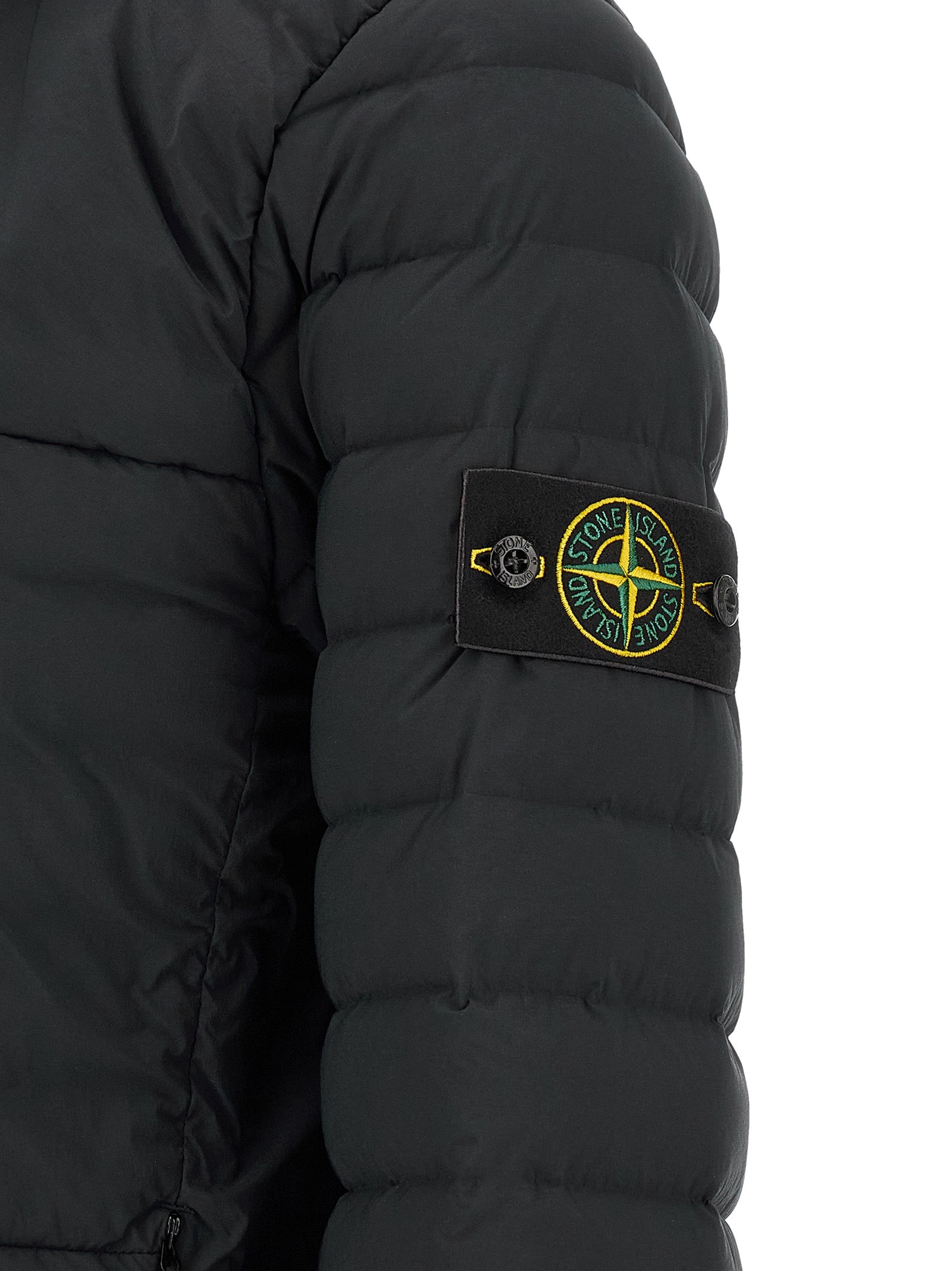 Stone Island Schwarze Polyamid-Shell-Jacke