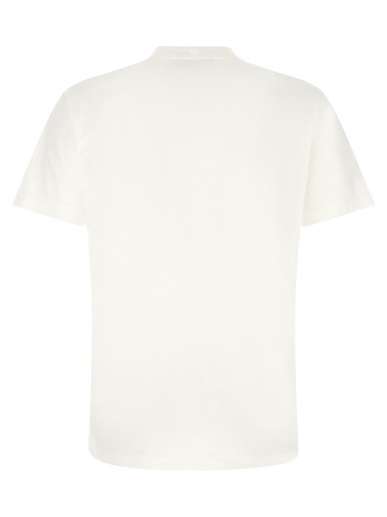 Stone Island Weißes Baumwoll-T-Shirt