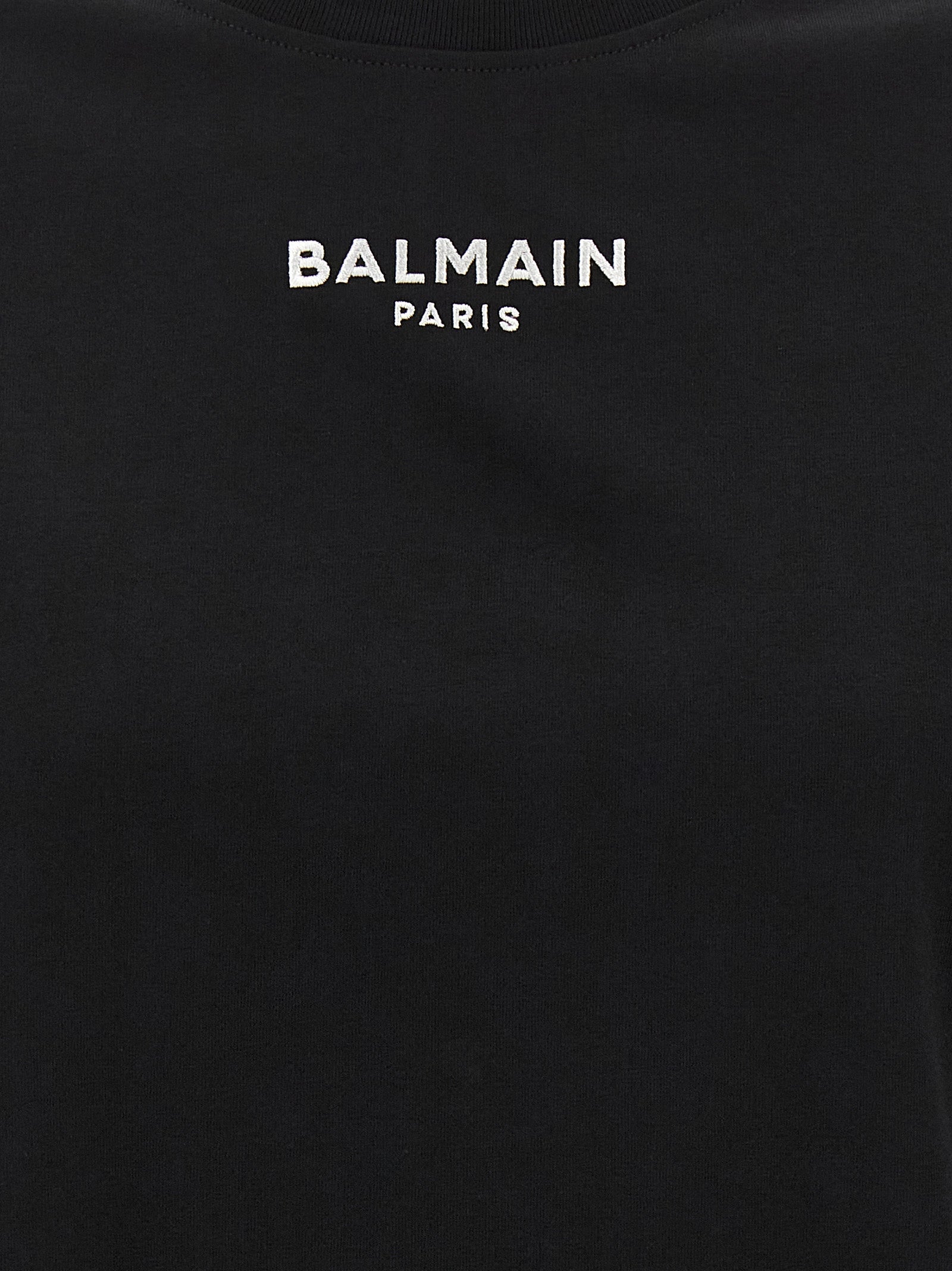 Balmain Schwarzes Baumwoll-T-Shirt