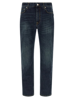 Department 5 Blaue Jeans aus Baumwolle im geraden Schnitt