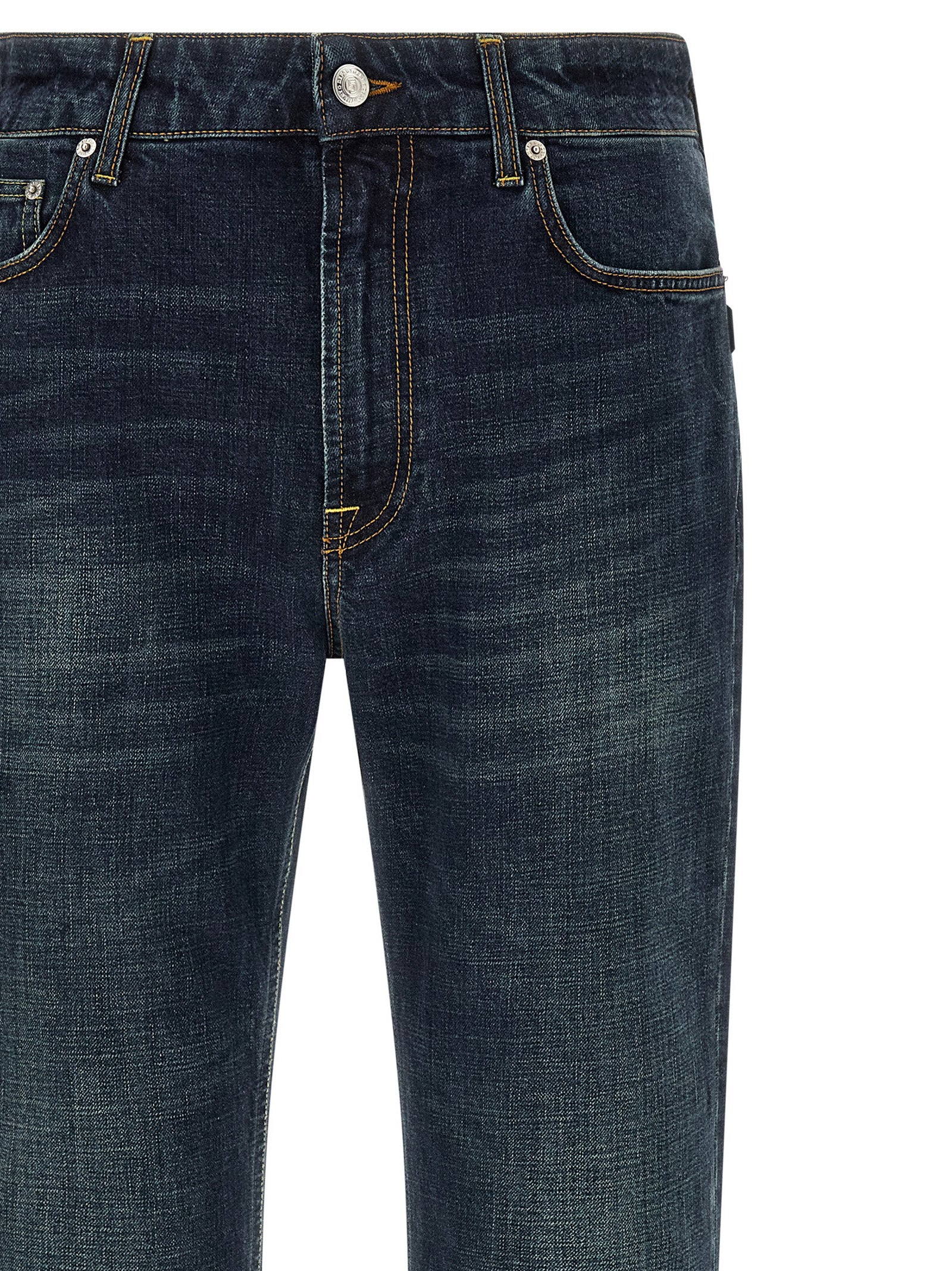Department 5 Blaue Jeans aus Baumwolle im geraden Schnitt