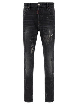 Dsquared² Schwarze Baumwoll-Jeans im Slim Fit
