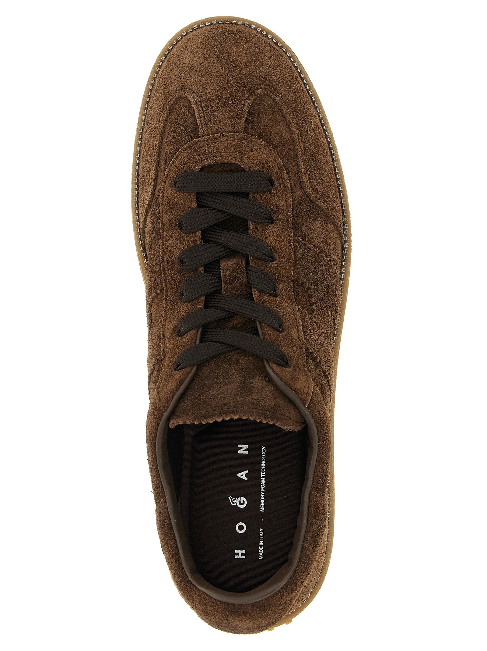 Hogan Braune Kalbsleder Plateau-Sneaker