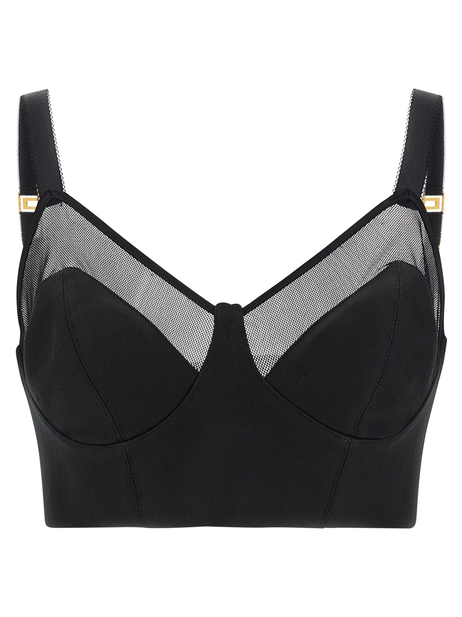 Elisabetta Franchi Schwarze Tanktops aus reiner Schurwolle
