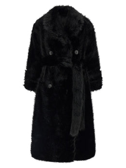 B&B COUTURE Schwarzer Polyester-Mantel