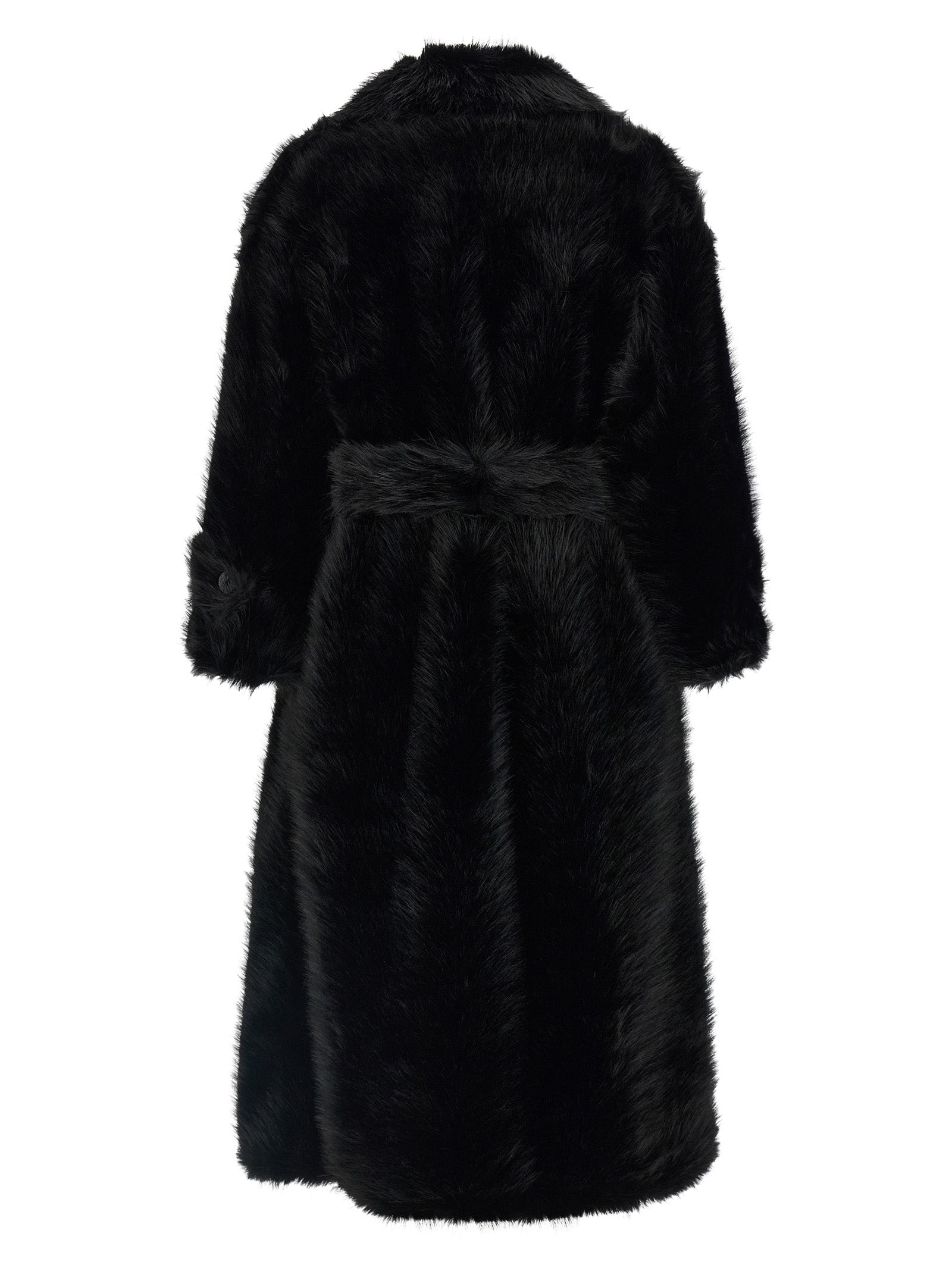 B&B COUTURE Schwarzer Polyester-Mantel