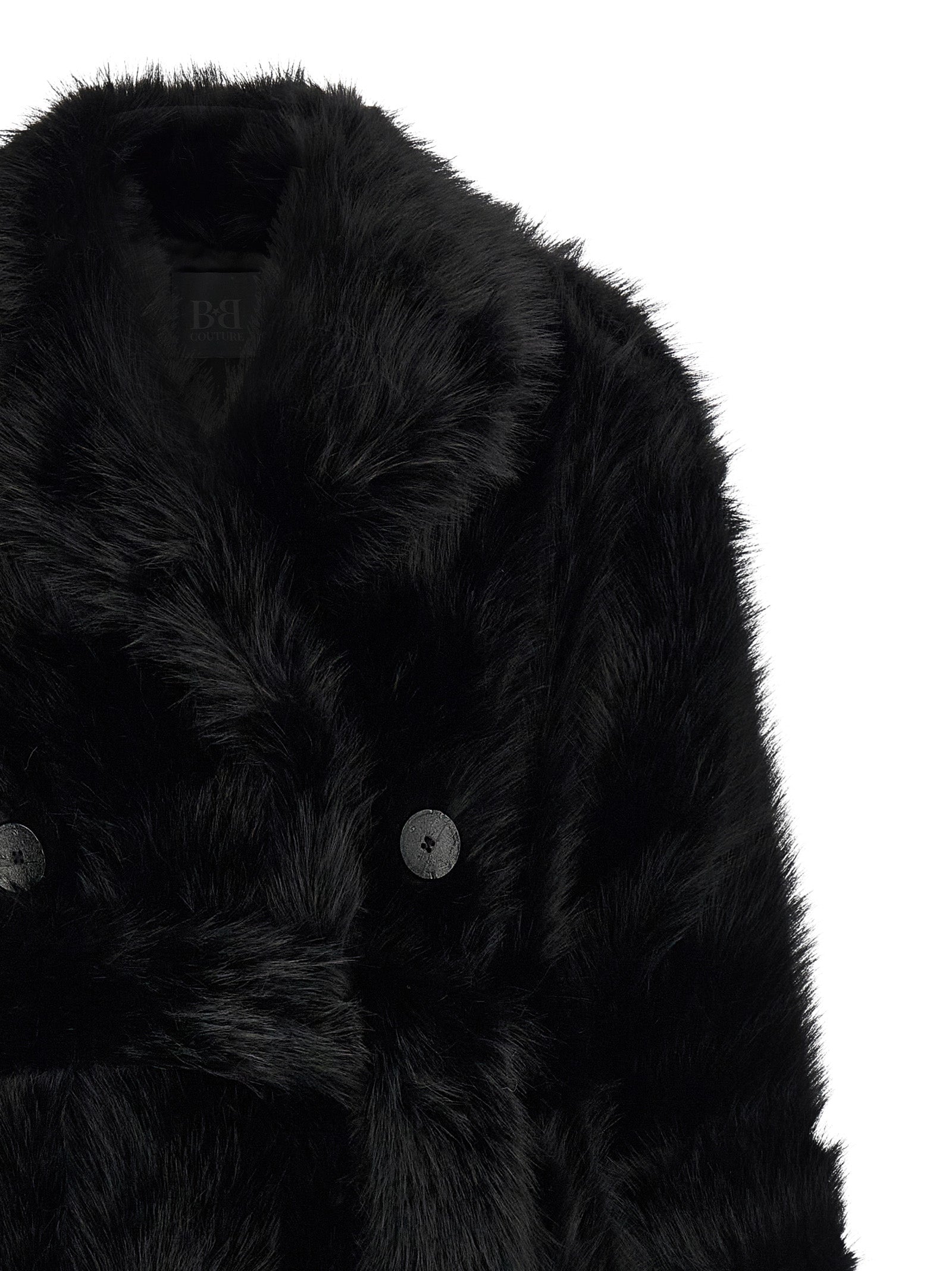 B&B COUTURE Schwarzer Polyester-Mantel