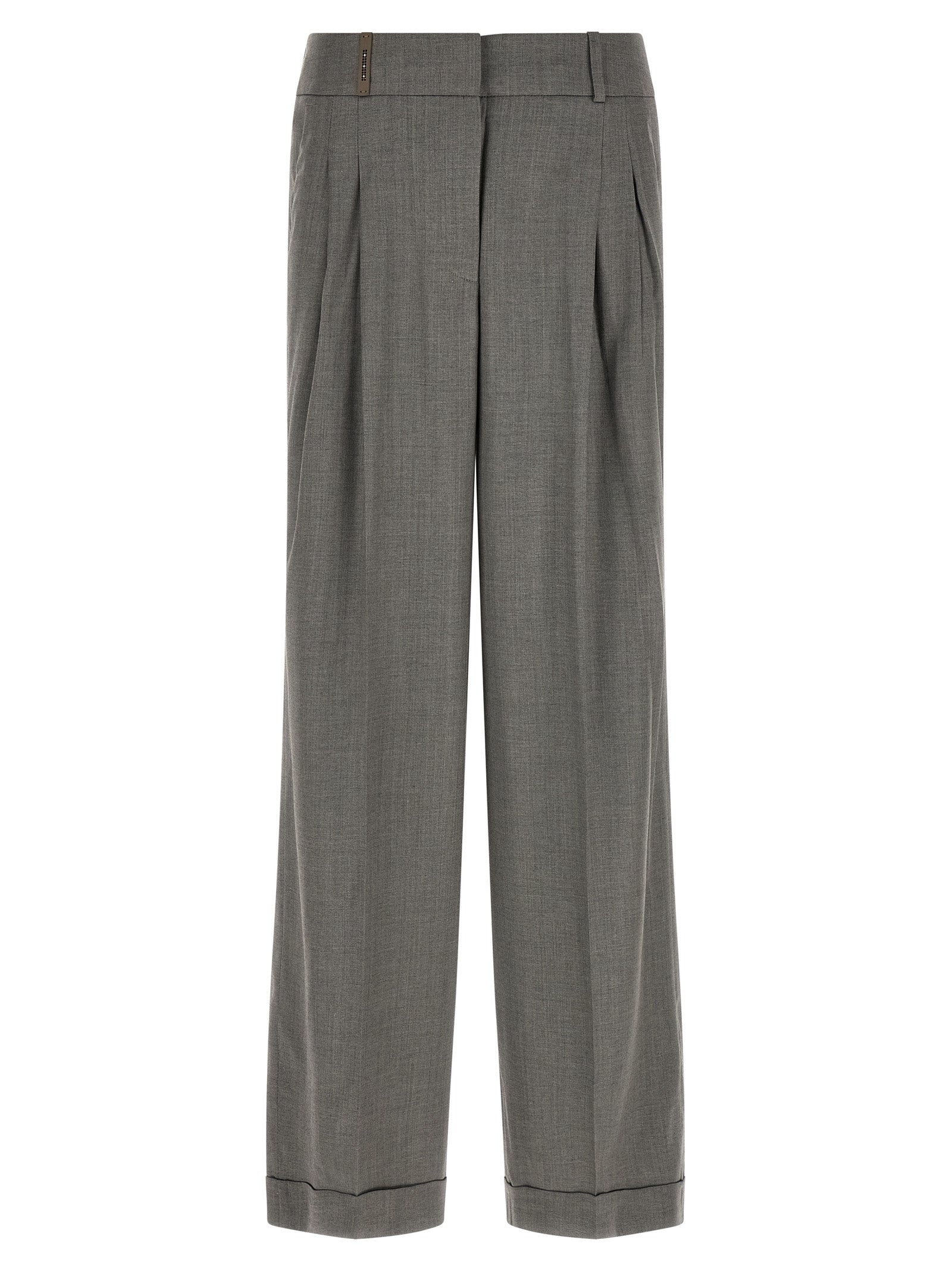 Peserico Graue Hose aus reiner Schurwolle