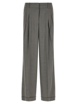 Peserico Graue Hose aus reiner Schurwolle