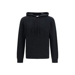 Roberto Collina Schwarzer Kapuzenpullover Oves Aries aus Wolle