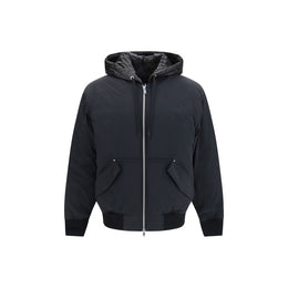 Moose Knuckles Schwarze Nylon-Jacke in voller Länge