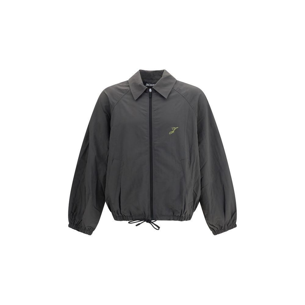 Jacquemus Graue Polyamid-Jacke in voller Länge