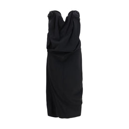 Magda Butrym Schwarzes Wollkleid Oves Aries Cocktailkleid