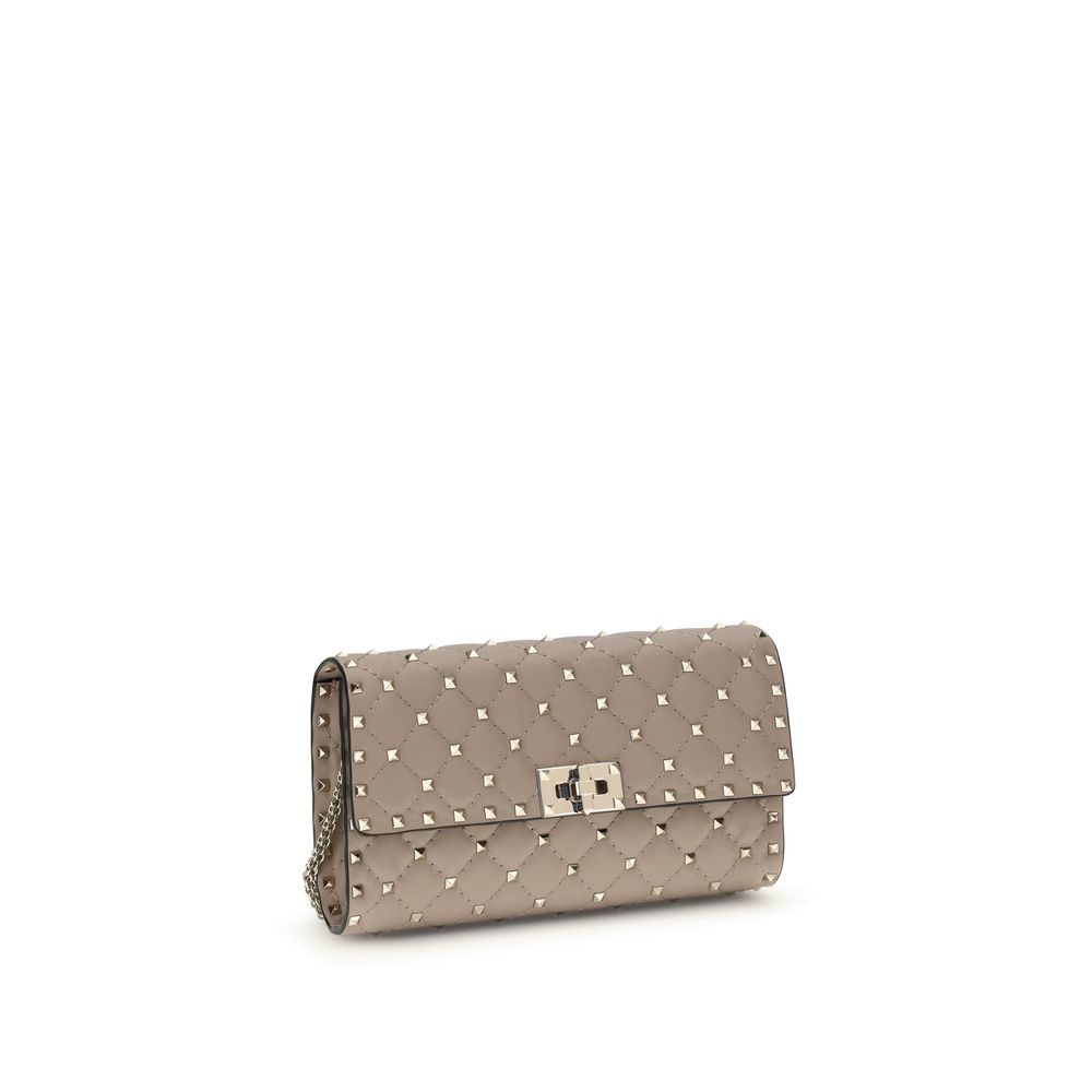 Valentino Garavani Beige Kalbsleder Bos Taurus Schultertasche