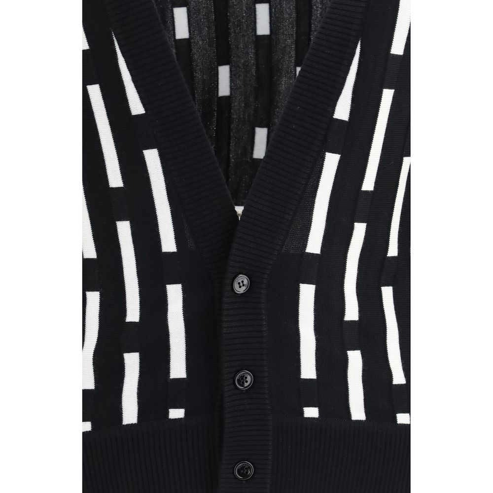 Versace Mehrfarbige Strickjacke aus Wolle Oves Aries