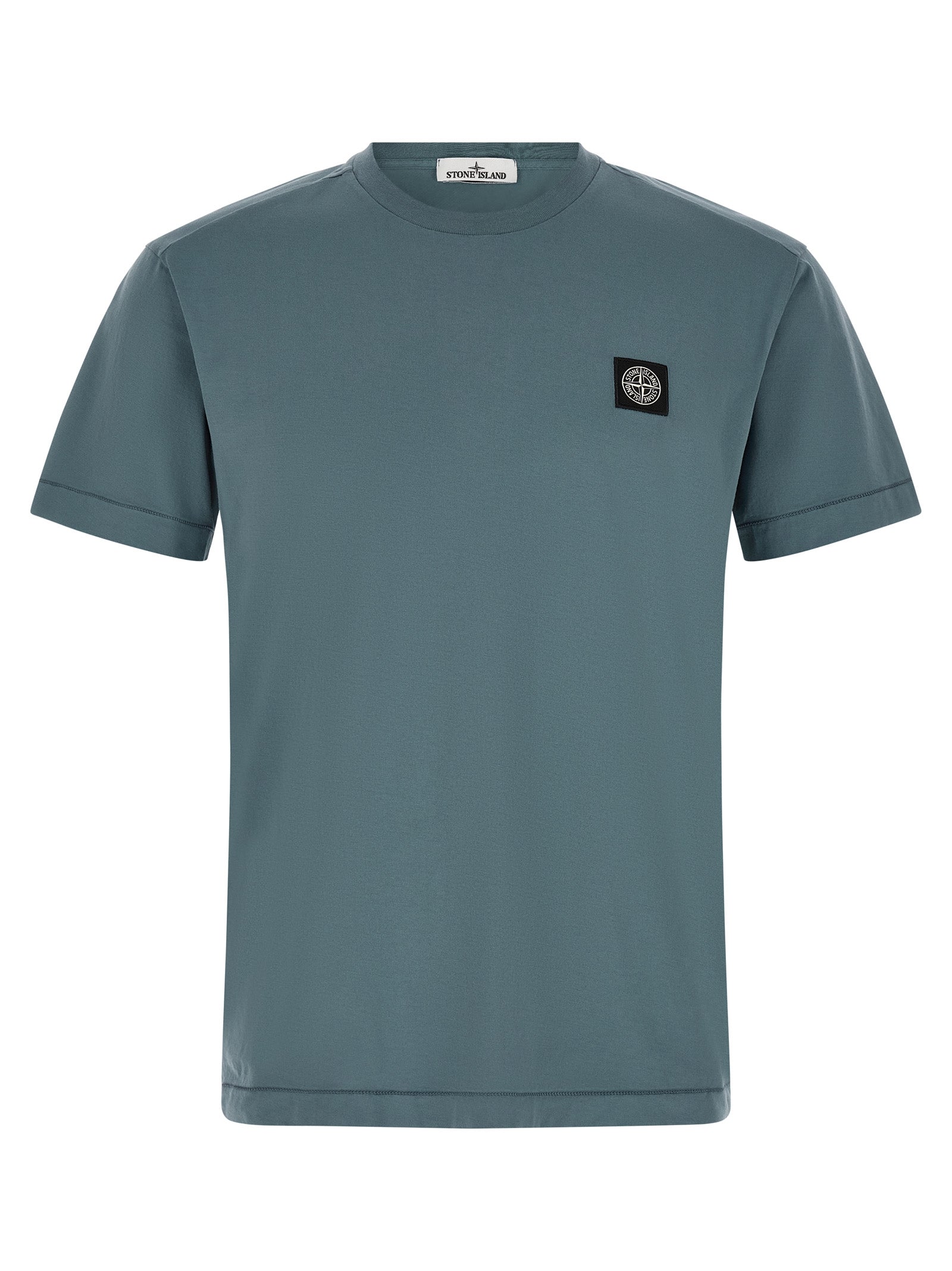 Stone Island Blaues Baumwoll-T-Shirt