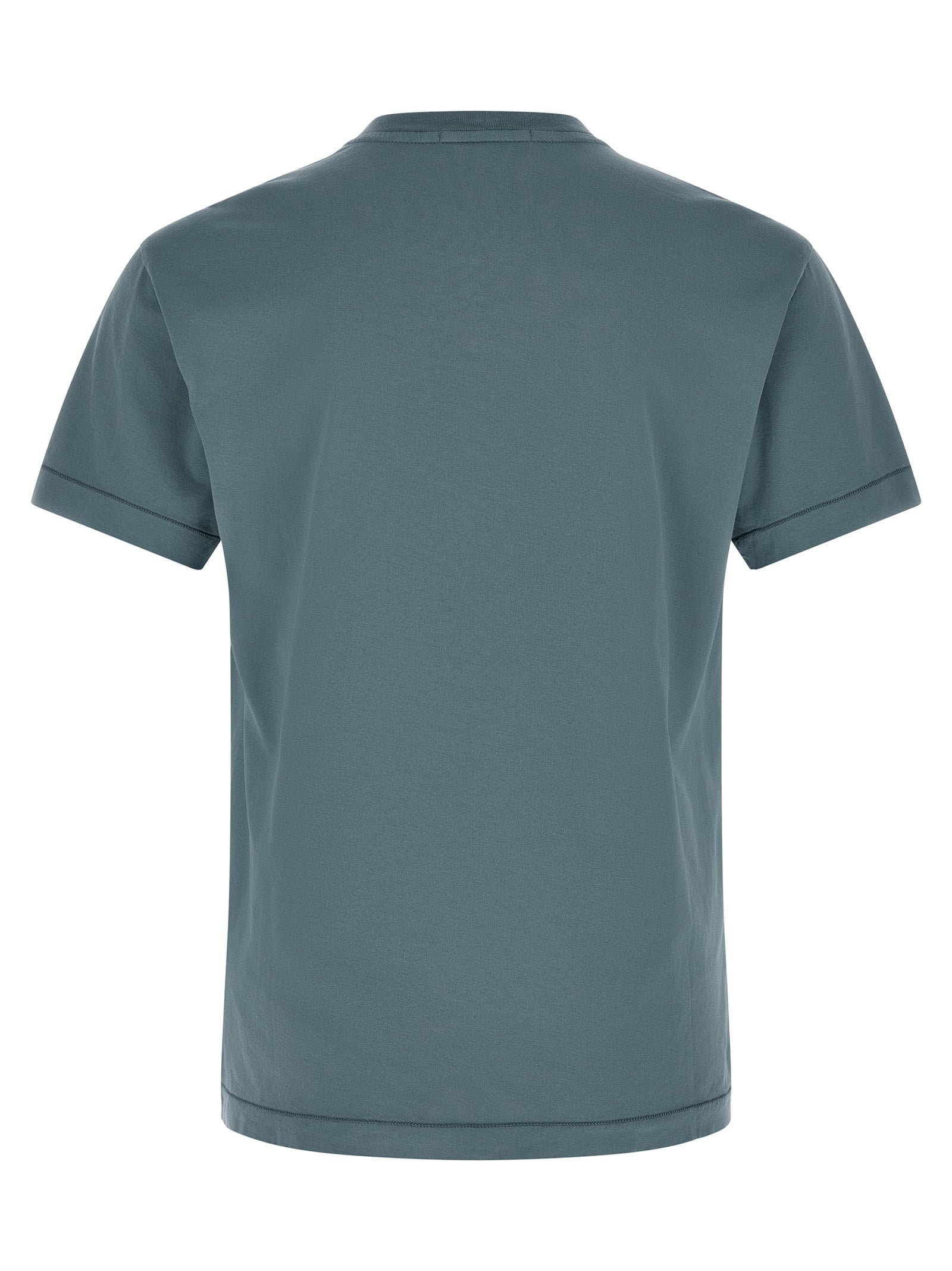 Stone Island Blaues Baumwoll-T-Shirt