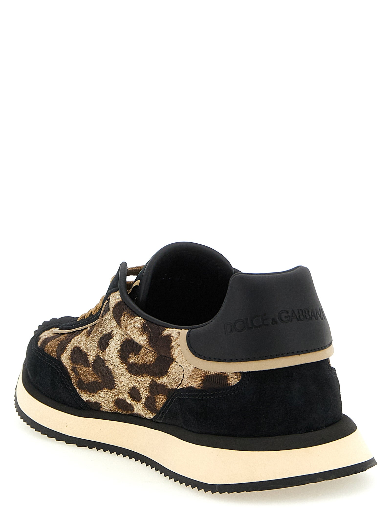 Dolce & Gabbana Mehrfarbige Low-Top-Sneaker aus Baumwolle