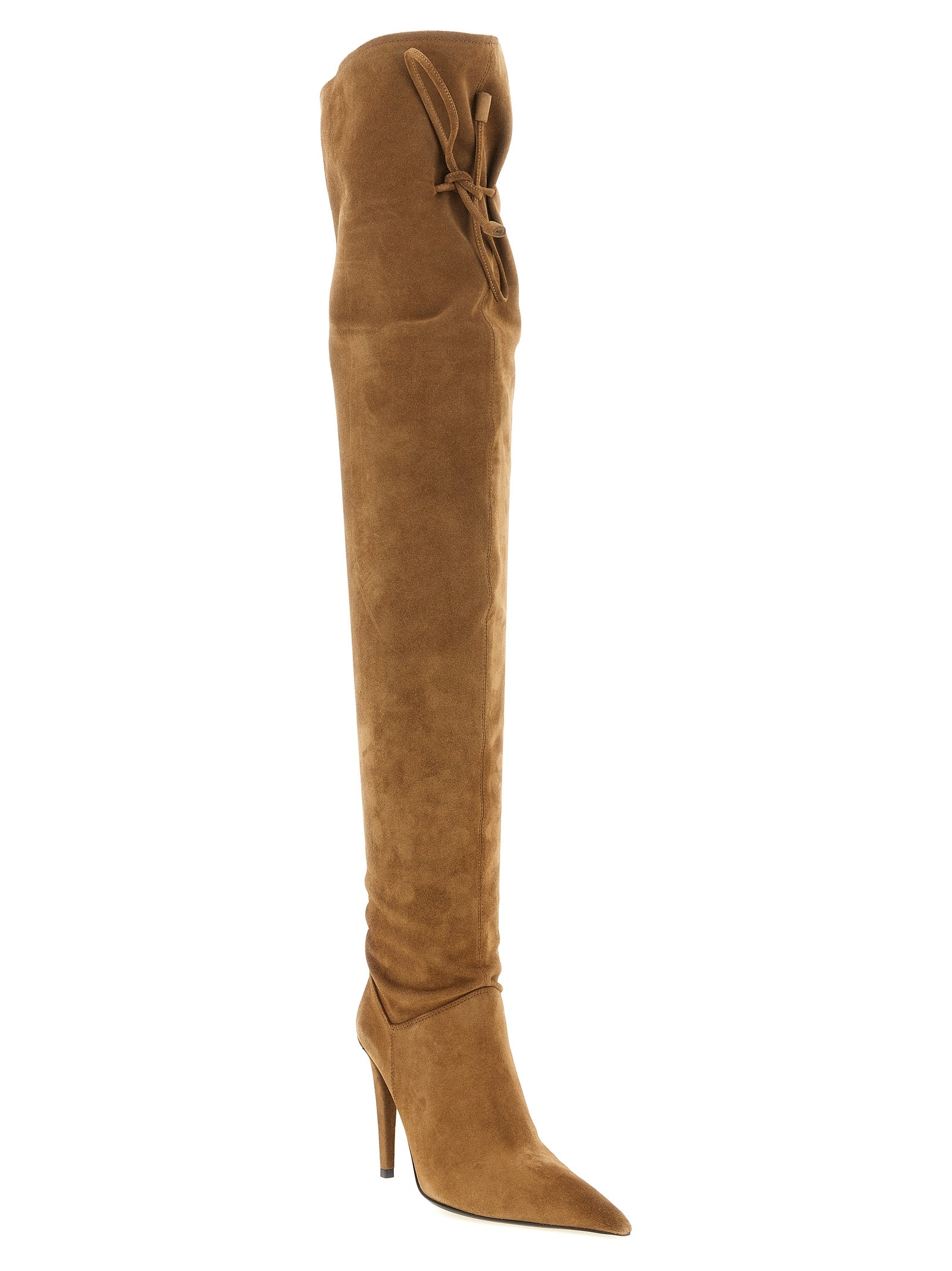 Giuseppe Zanotti Braun Kalbsleder Overknee-Stiefel