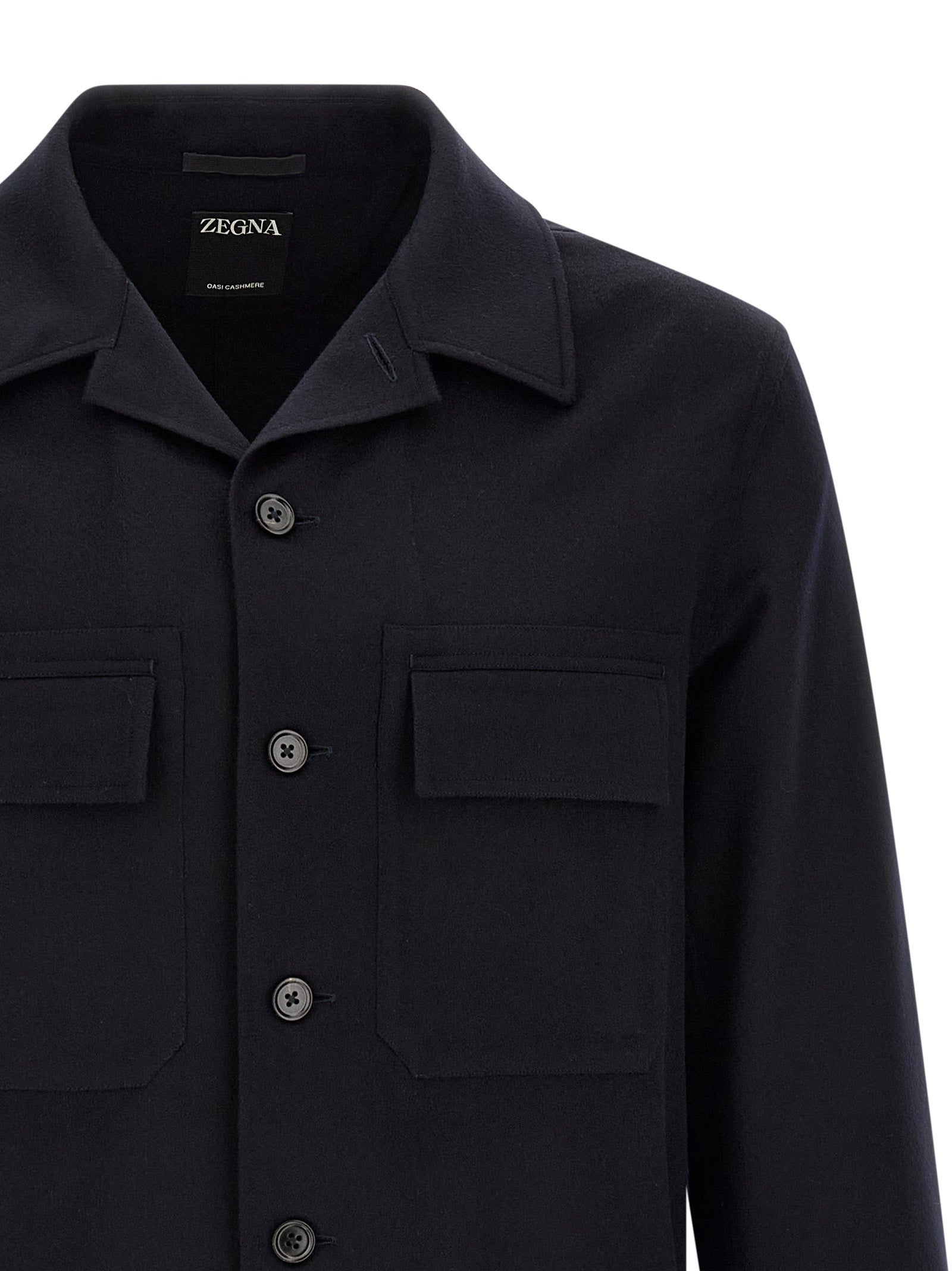 ZEGNA Blaue Wollbluse