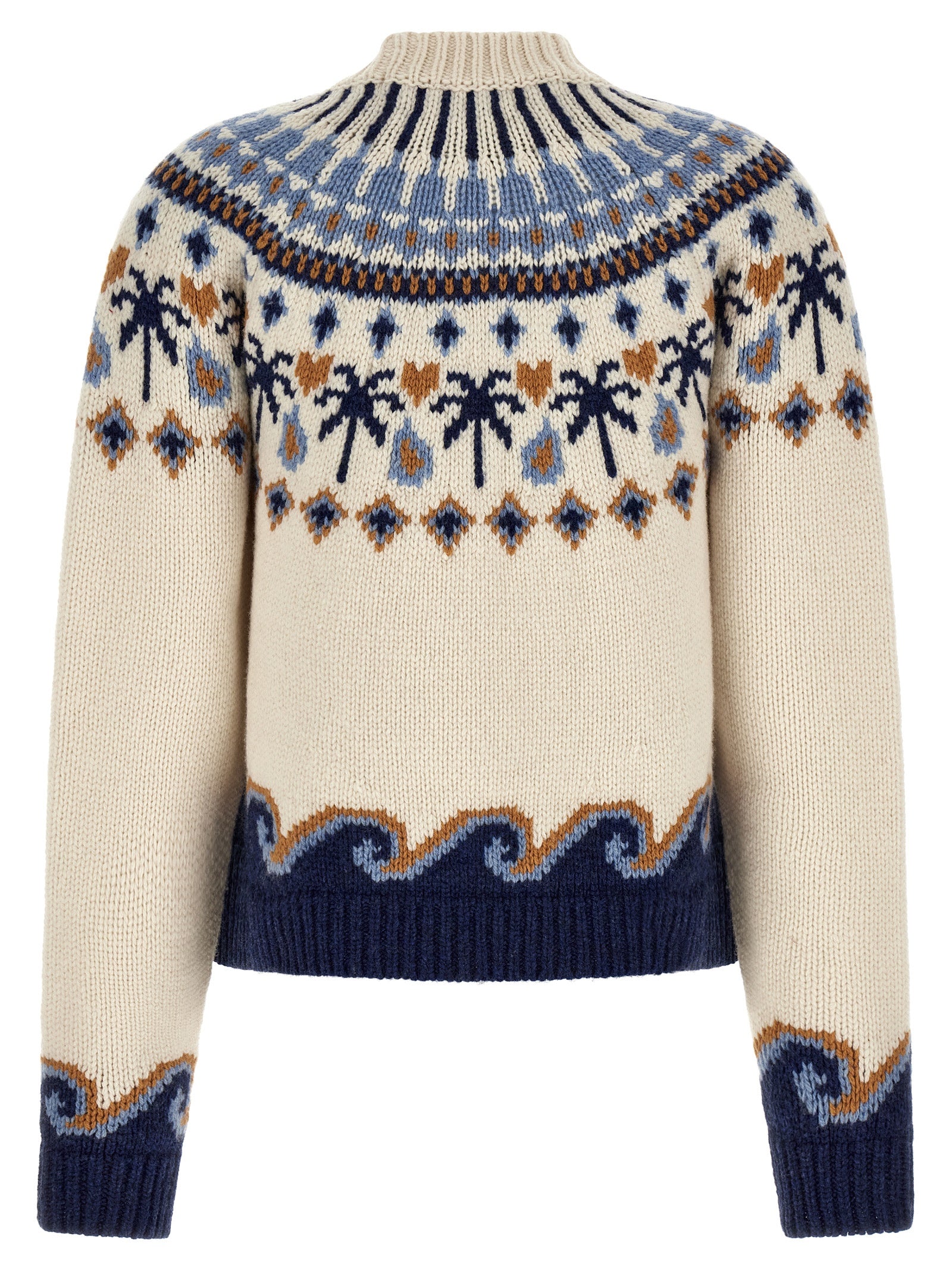 Alanui Mehrfarbige Strickjacke aus reiner Schurwolle