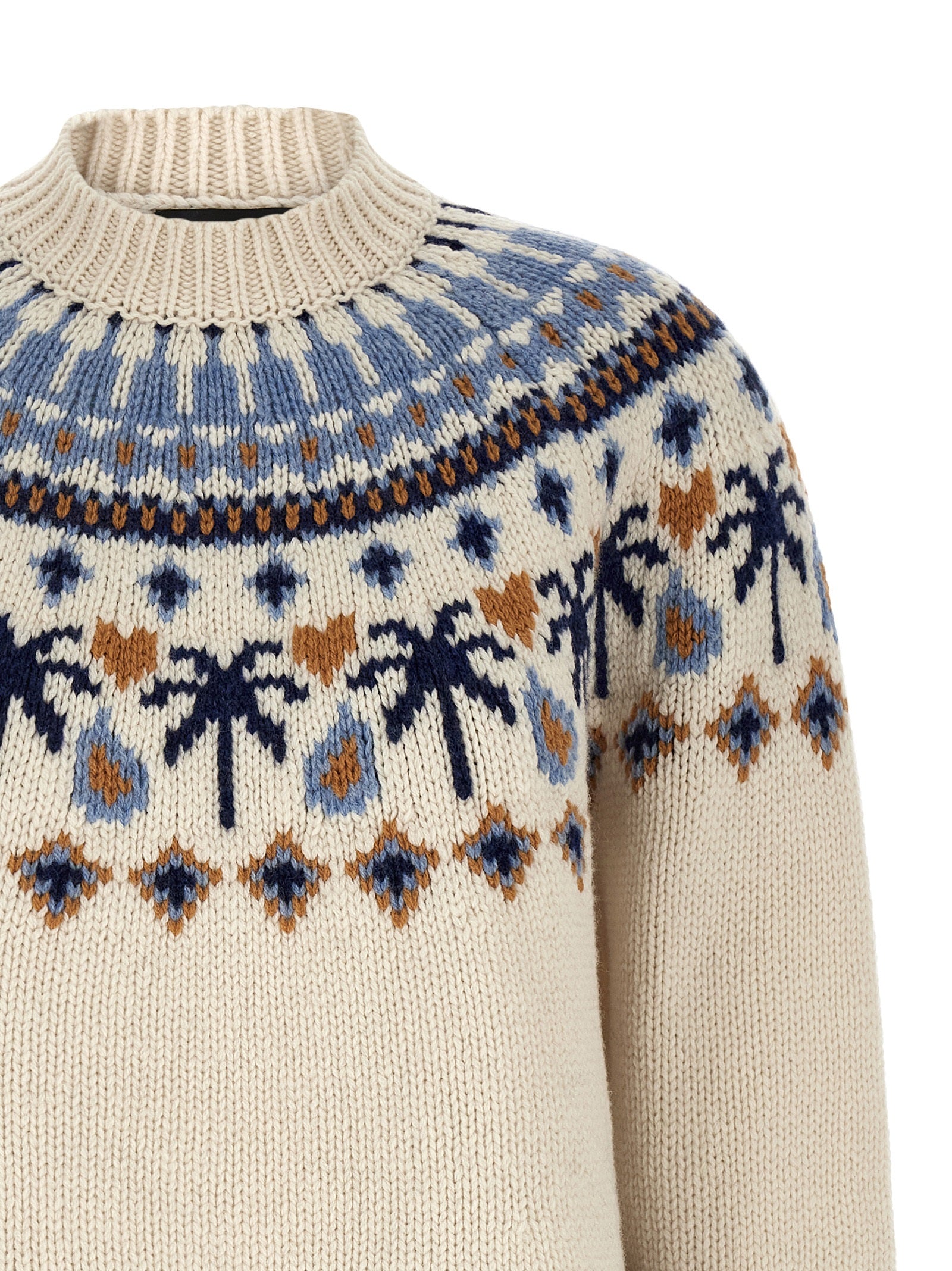 Alanui Mehrfarbige Strickjacke aus reiner Schurwolle