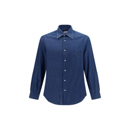 Brunello Cucinelli Blaues Denim-Hemd