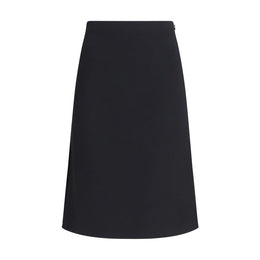 Fendi Schwarzer Oves Aries Wollrock Midi