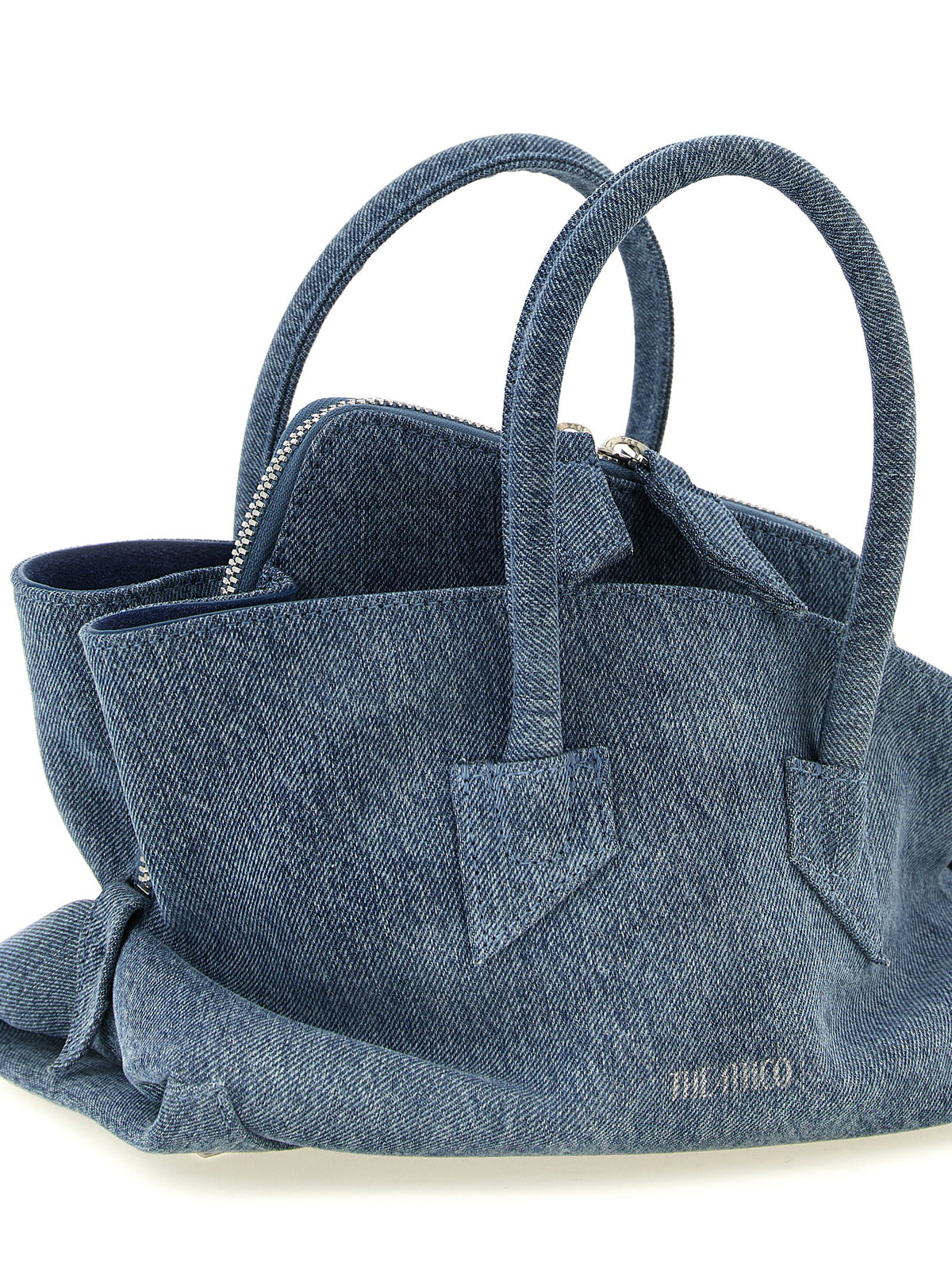The Attico Blaue Baumwoll-Handtasche
