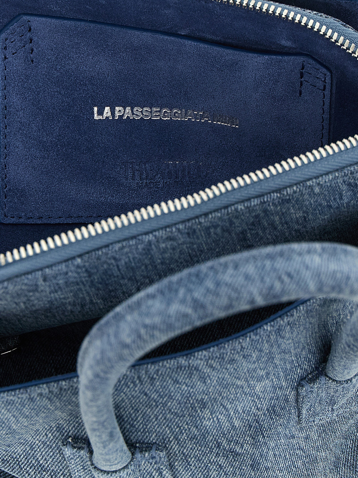 The Attico Blaue Baumwoll-Handtasche