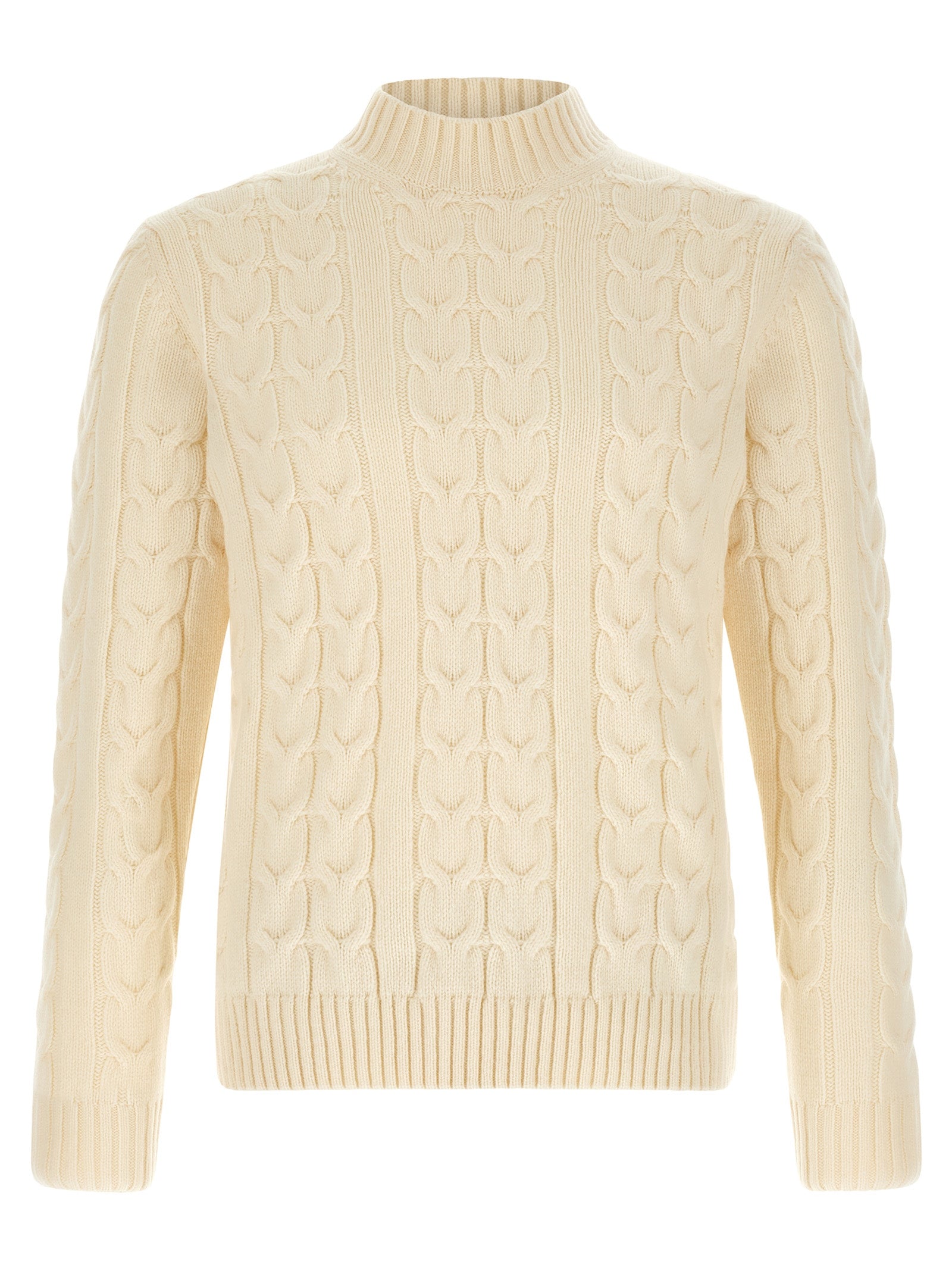 ZANONE Weiße Strickjacke aus reiner Schurwolle